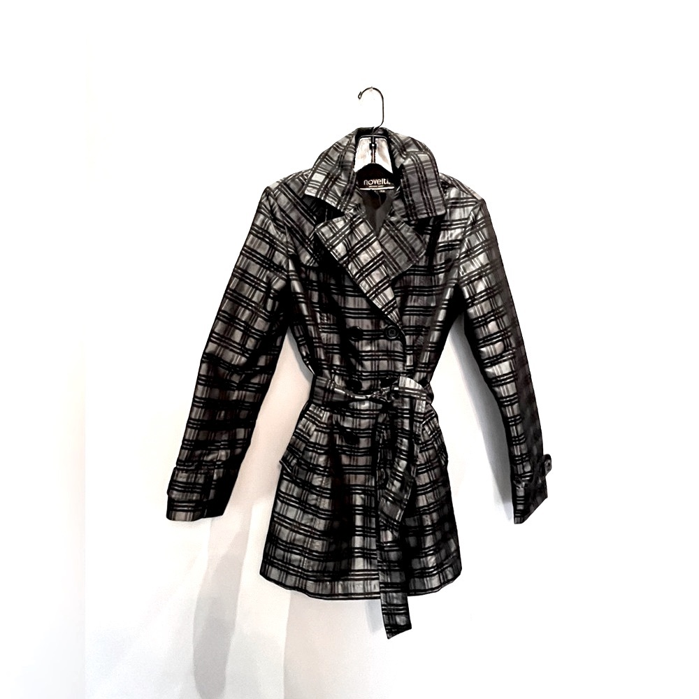 🩶Novelti Plaid Trench Coat
